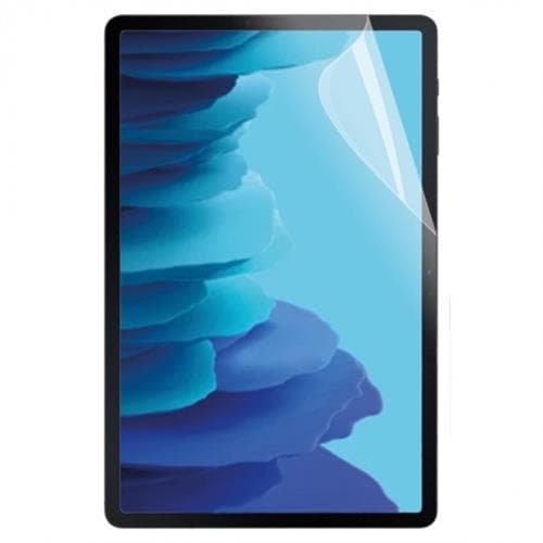 Clear screen protector for Samsung tablet, featuring a glossy finish that enhances visibility and protects the display from scratches and smudges.